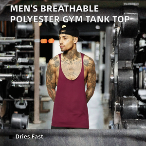 Men's Sleeveless Tank Breathable Quick Dry Knitted Gym <b>Vest</b> Casual Summer Workout Fitness Wear - Product Image 2