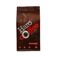 Pochette à fond plat kraft imprimée sur mesure, avec valve et fermeture éclair, pour emballage café/thé, 250g, 500g, 1kg