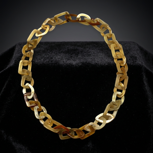 2026 Best Selling Unisex Customizable Buffalo Horn Link Chain <b>Necklaces</b> Fashion Accessory for Anniversary Gifts - Product Image 3