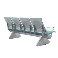 Banc d'attente d'aéroport en mousse PU, magnifique, pour espaces publics et hôpitaux, avec structure métallique, fournisseur chinois