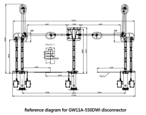Interrupteurs de déconnexion extérieurs en caoutchouc silicone haute tension GW11 126kV-800kV avec une intensité de courant allant jusqu'à 5000A - Product Image 1