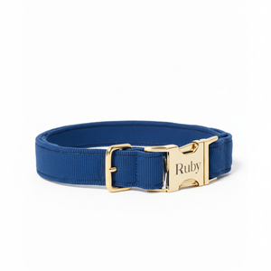 Conjunto de pajarita con correa personalizada, Collar azul marino de pana y plomo personalizado para niño, perro, boda, Collar de perro - Product Image 1