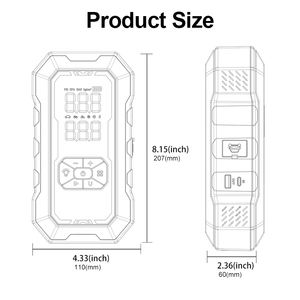 6 en 1 10000mAh Haute Capacité Multi Fonction <span class=keywords><strong>Lampe</strong></span> Led Portable 12V Chargeur de Batterie de Voiture et <span class=keywords><strong>D</strong></span>émarreur de Saut avec Pompe à Air - Product Image 6