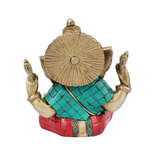 <strong>Small</strong> Ganesha Statue Ganesh Idol Religious Lucky Gift Decor <strong>Showpiece</strong> 6" - Product Image 3