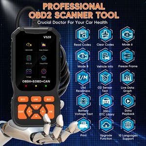 Lecteur de codes de panne OBD2 V520 à <span class=keywords><strong>grand</strong></span> écran de haute qualité, outil de diagnostic automobile multilingue - Product Image 5