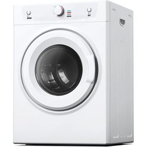 Secadora de Ropa Euhomy de 3.5 Pies Cúbicos y 1500W, Secadora Eléctrica con Tambor de Acero Inoxidable, Secadora de Ropa Compacta Blanca - Product Image 1