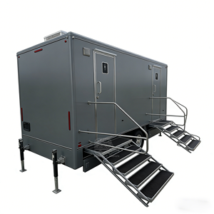 Douche mobile avec toilettes, remorque de salle de bain portable à 2 cabines pour événements et camping - Product Image 6