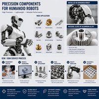 Composants de sélecteur-déconnecteur en acier inoxydable et aluminium usinés sur mesure par CNC, anodisation colorée pour applications automobiles et robotiques