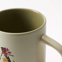 Tasse à monogramme floral Lettre A Tasse à café en porcelaine imprimée Tasse cadeau souvenir