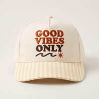 Casquette de baseball personnalisée à visière rayée, structurée, 5 panneaux, réglable, avec logo brodé, pour sports de plein air et protection solaire estivale