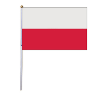 Drapeau national à agiter à la main en polyester, petit format 14 x 21 cm, personnalisé, prix usine Gahumi, pour les élections