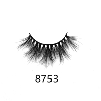 Cils en vison 3D russes volume D Curl, cils en bande complète effet wispy, vente en gros OEM, marque privée, boîte personnalisée, fournisseur chinois