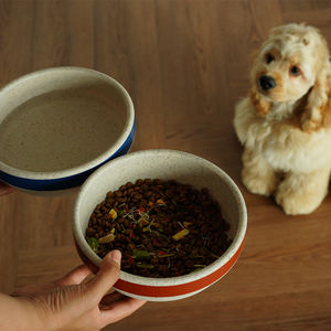 2025 yeni çevre dostu dayanıklı toksik olmayan köpek kase fantezi bambu elyaf buğday saman tasarımcı baskılı kedi köpek besleyici hayvan mama kabı - Product Image 4