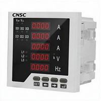 Compteur de courant, de tension et de fréquence triphasé, compteur numérique de panneau 96x96mm avec affichage LED à 5 lignes, communication RS485 Modbus