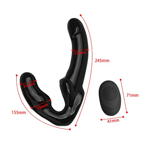 Consolador Vibrador Exótico con Arnés de Doble Cabeza Suave Masajeador de Vagina y Próstata para Adultos Juguetes Sexuales Orales para Hombres Mujeres Parejas - Product Image 5