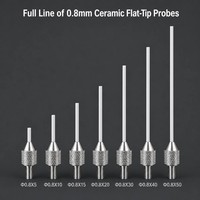 Sonde à pointe plate en céramique SD0.80X10mm, filetage M2.5, pièce de rechange pour stylet de mesure d'indicateur de précision pour micromètre