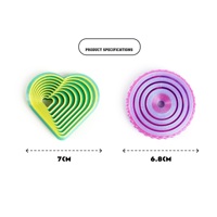 Jouet anti-stress en forme de cœur imprimé en 3D, dégradé de couleurs, en PLA durable, gadget flexible pour soulager l'anxiété, puzzle unique