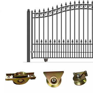 Venta <span class=keywords><strong>de</strong></span> fábrica, puerta blanca, ventana, rodillos, puerta corredera <span class=keywords><strong>de</strong></span> <span class=keywords><strong>hierro</strong></span> para jardín, 50 <span class=keywords><strong>60</strong></span> 70 80 90 100mm, polea con ranura en <span class=keywords><strong>U</strong></span>, puerta <span class=keywords><strong>de</strong></span> acero chapada en Zinc - Product Image 1
