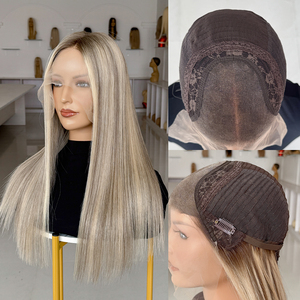 Best Quality Virgin European Cutcile Aligned Hair Single Small Knots Lace Top Wigs Bleached Knots #TCT4 - Product Image 3