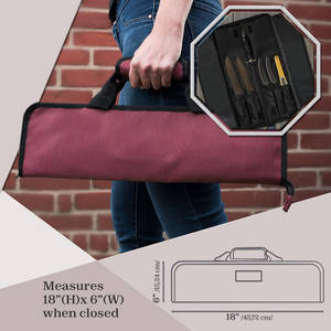 Échantillon gratuit Sac de couteau de chef de haute qualité personnalisé en usine Sac à outils de cuisine en polyester durable Sac de chef portable grand format - Product Image 2