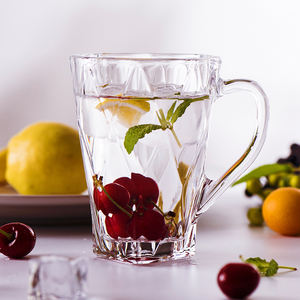 Tazze di succo di vetro semplici le tazze da bere Creative con motivo a diamante sono ideali per i bicchieri nei ristoranti e nei caffè della famiglia - Product Image 1