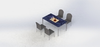 Table à manger familiale rectangulaire en marbre noir de luxe minimalisme moderne nordique avec pieds en métal meubles de maison 11 ans Qiumancang
