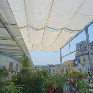 Voile <span class=keywords><strong>d</strong></span>'<span class=keywords><strong>ombrage</strong></span> rétractable beige pour cour de maison, hôtel, piscine – <span class=keywords><strong>Filet</strong></span> pare-soleil télescopique - Product Image 5
