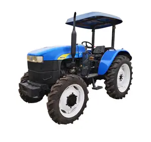 Tractor agrícola usado de la mejor calidad 70hp 75hp 80hp Holland-tractor agrícola con techo