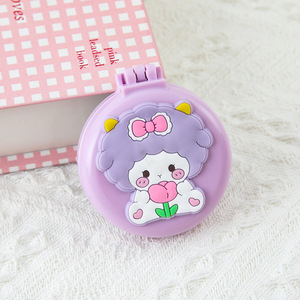 New arrivals dễ thương phim hoạt hình gấp đệm không khí Lược Massage Lược Gương xách tay <span class=keywords><strong>mini</strong></span> Bàn chải tóc bán buôn - Product Image 4