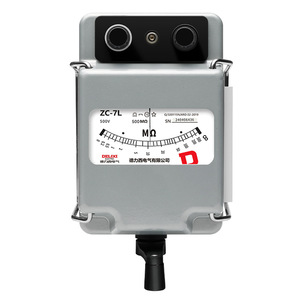 Mégohmmètre Delixi Electric ZC-7 en aluminium, 500V, analogique, avec fils de test et conception étanche - Product Image 2
