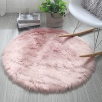 2024 Beste Qualität Korb Stuhl Yoga Matte Wohnzimmer Schlafzimmer Sofa Runde Kunst wolle Schaffell Langes Haar Teppich Boden kissen