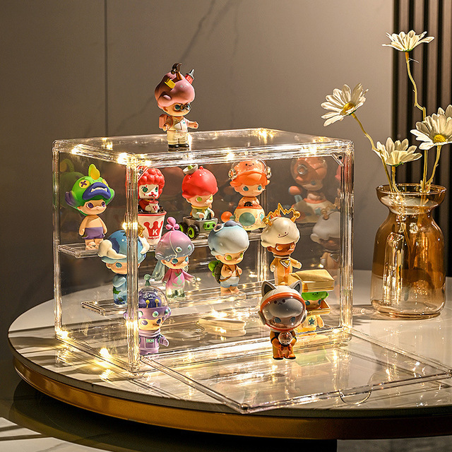 DAYOOH Custom Acrylic Figure Display Case Blind Box Clear Stackable Car Model Display Box Show Case for Collectibles