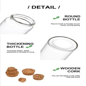 Bouteilles <span class=keywords><strong>en</strong></span> <span class=keywords><strong>verre</strong></span> borosilicate transparentes de différentes tailles pour décorations de fêtes, tubes <span class=keywords><strong>en</strong></span> <span class=keywords><strong>verre</strong></span>, pots à vœux, bouteilles à messages flottants avec bouchons <span class=keywords><strong>en</strong></span> liège - Product Image 3