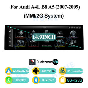 Lettori Video per Auto Android 14 con Carplay e Androidauto per AUDI A4 B8 <span class=keywords><strong>A5</strong></span> 2007-2016, Schermo Intelligente da 14.9" con GPS e Navigazione - Product Image 3