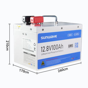 Sunwave ก้อนแบตเตอรี่100AH 12.8V พร้อม BMS สำหรับระบบสุริยะ - Product Image 3