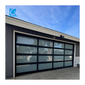 Portes <span class=keywords><strong>de</strong></span> <span class=keywords><strong>garage</strong></span> motorisées modernes en verre et aluminium antivol - Product Image 1