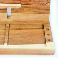 Grosir Nature Acacia dudukan kunci ponsel kayu, dompet dudukan pengatur jam tangan