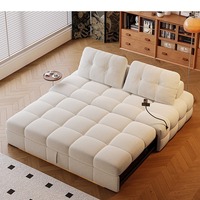 Modernes Neues Designer Schlafsofa mit Doppelfunktion, Ausziehbar und Klappbar, Platzsparend, mit Stauraum für das Wohnzimmer