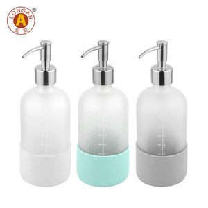 ขวดปั๊มสบู่เหลวแบบแก้วสำหรับล้างมือ ขนาด 500 มล. สีขาว พร้อมหัวปั๊มสบู่เหลวแบบแก้ว 24410 ขายส่งจากโรงงานหลงอัน - Product Image 5