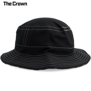 Sombrero de Pescador Estructurado con Logotipo Personalizado, Venta al Por Mayor, Parche Tejido, Sombrero para el Sol Negro con Costuras en Contraste, Fabricante - Product Image 4