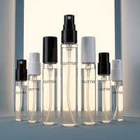 Flacon de parfum en verre transparent, atomiseur de parfum de voyage transparent, flacon pulvérisateur vide portable pour échantillon cosmétique
