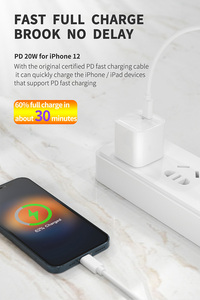 Chargeur mural USB-C PD 20W ignifuge en gros avec protection OTP/OVP certifié CE/FCC de haute qualité pour usage domestique Blanc - Product Image 4