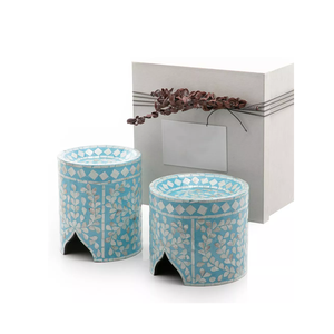 Vente en gros de plateaux ronds en nacre au design unique de différentes tailles pour l'affichage à domicile de plateaux de service - Product Image 2