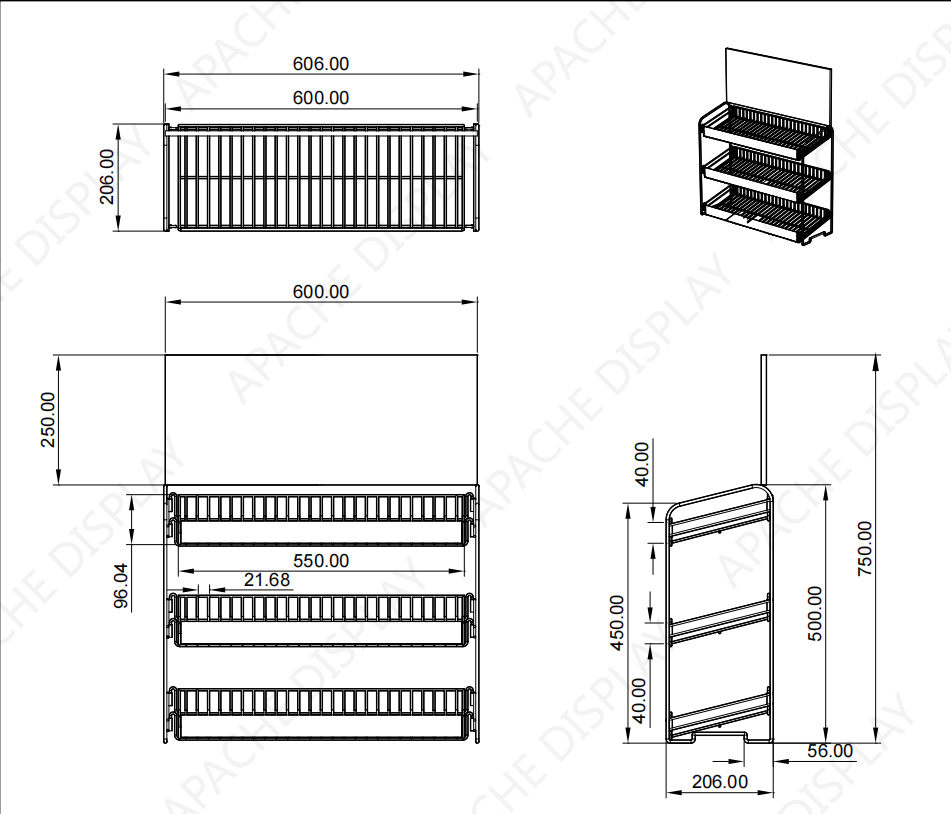 Apache Customized Metal Iron Wire Stand Easy Assembly for Supermarkets & Retail Stores & Snack Brands — view 3