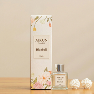 Aikun Low MOQ Floral 50ML Square Glass Sticker Label Custom Fragrance Long Lasting <b>Reed</b> <b>Diffuser</b> Gift Set For Online Sellers - Product Image 1