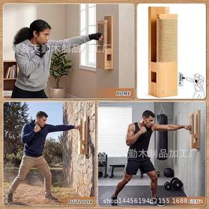 Support d'entraînement de Taekwondo en bois, équipement d'entraînement de boxe mural pour la maison, support d'entraînement de boxe en bois massif - Product Image 2