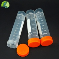 Fabricants 15ml 50ml PP plastique de laboratoire gradué à fond rond centrifugeuse autoportante conique centrifuge tube stérile