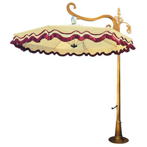 Большой сверхмощный роскошный консольный Зонт с кисточками водонепроницаемый зонт от солнца садовый зонт для патио ресторан кафе для двора - Product Image 4