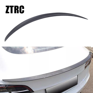 Aileron de coffre arrière en fibre de carbone véritable mate style OE pour Model 3 2017-2023 - Product Image 1