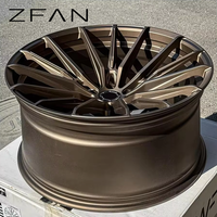 Jantes de course concaves en alliage forgé ZFAN couleur or foncé 18-22 pouces PCD 112/114.3/120/130/115mm